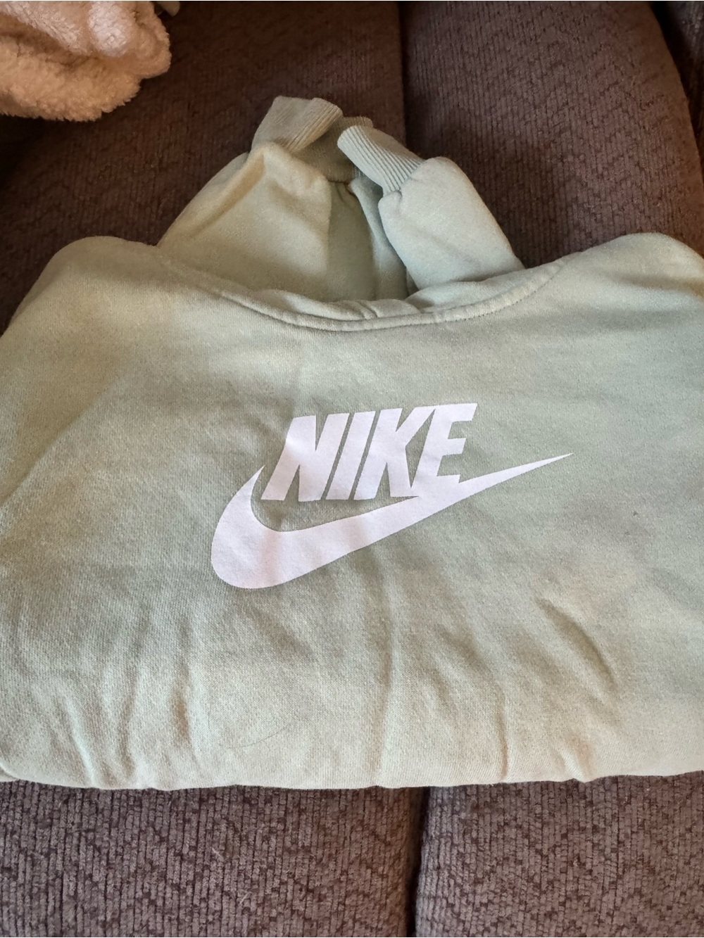 Nike Mint Green Hoodie with White Swoosh Logo size Youth Medium